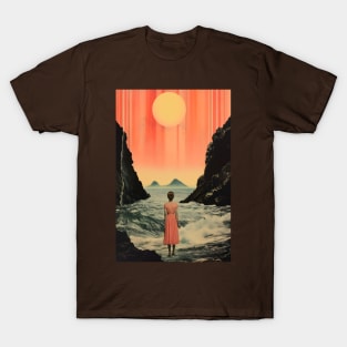 Harmony in Time Vintage Nature Aesthetic Art T-Shirt